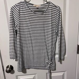 Michael Kors Navy and White Striped Top